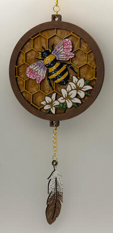 Bumble bee window sun catcher charm