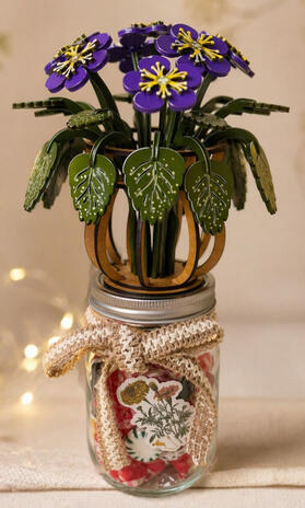 Decorated Jar for a monthly raffle at the Local hospital